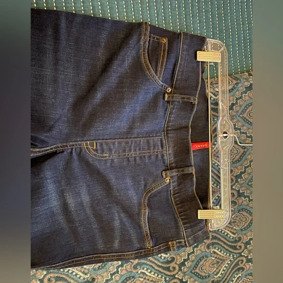 SPANX Dark Blue Flare Women's Jeans - Picture 5 of 6